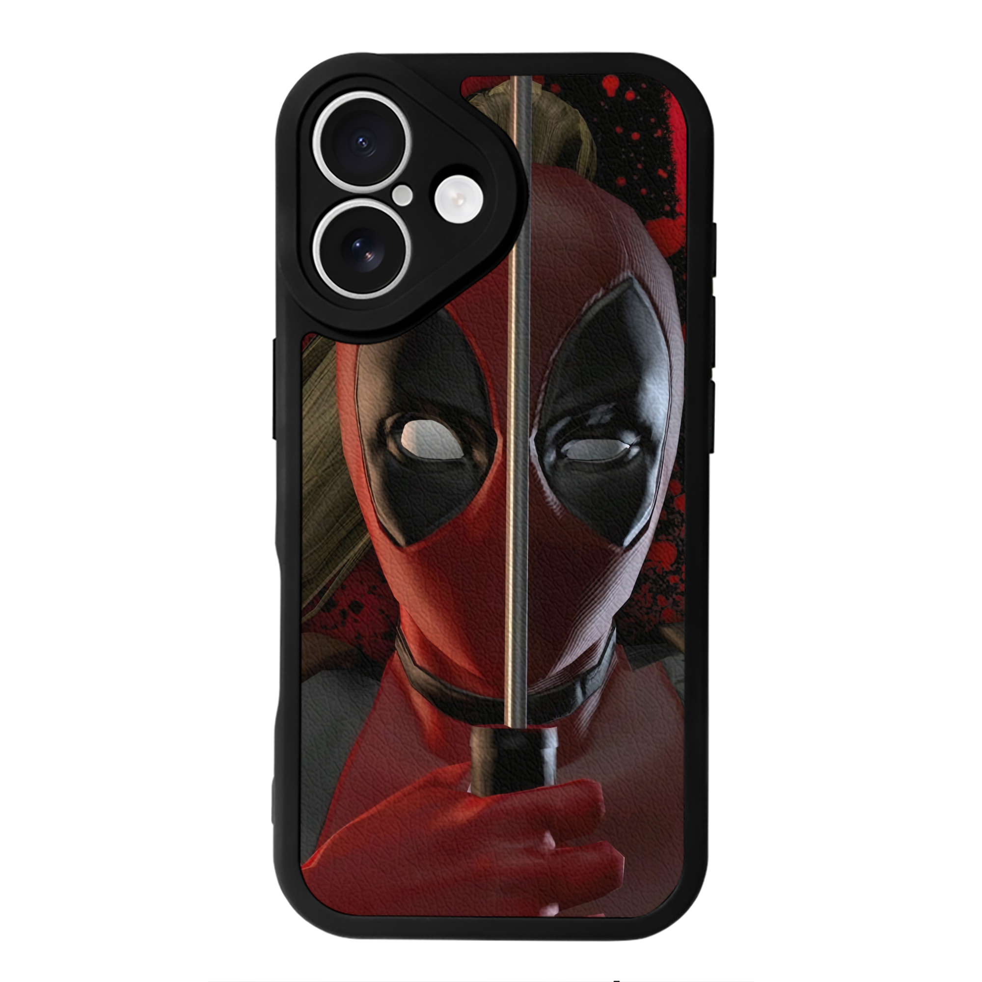 （画像用） Deadpool デッドプール 【iPhone 16シリーズ対応】シリコンスマホケース（レザー調） 材質：シリコン